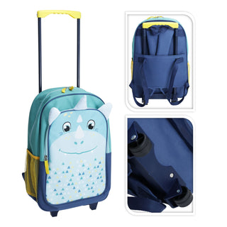 Childrens Dinosaur Suitcase | Kids Travel Rucksack Cabin Bag Carry On Suitcase