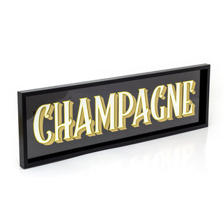 Vintage Art Deco Bar Sign | Stylish Typography Wall Art Decorative Party Plaque - Champagne