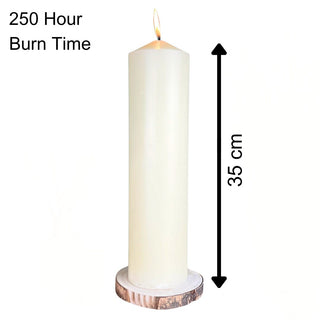 250 Hour Large Church Pillar Candle ~ Cream Votive Candle