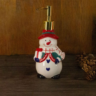 Christmas Character Soap Dispenser | Ceramic Hand Wash Bathroom Soap Dispenser