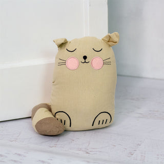 Childrens Fabric Cat Doorstop | Kids Novelty Cat Doorstops Animal Door Stopper