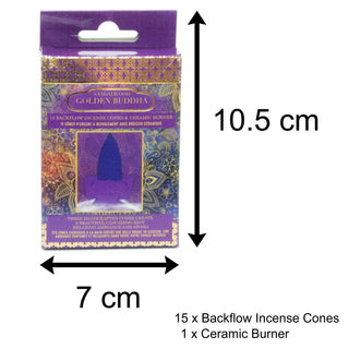 15 Backflow Incense Cones And Ceramic Burner | Waterfall Back Flowing Incense Cones With Holder | Aromatherapy Burner