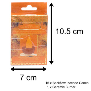 15 Backflow Incense Cones And Ceramic Burner | Waterfall Back Flowing Incense Cones With Holder | Aromatherapy Burner