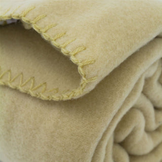 Beige Snug Throw Fleece Blanket | Super Soft Winter Fleece Plaid Throw Blanket | Sofa Blanket Throw Plush Bed Blanket 125 x 150cm