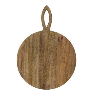 27cm Round Mango Wood Chopping Board | Wooden Cutting Board Serving Sharing Platter | Food Presentation Board