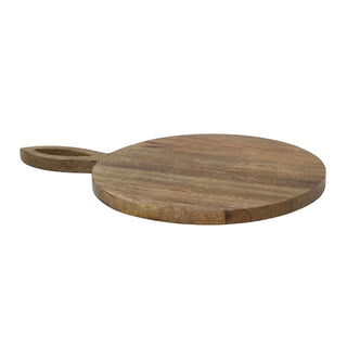 27cm Round Mango Wood Chopping Board | Wooden Cutting Board Serving Sharing Platter | Food Presentation Board