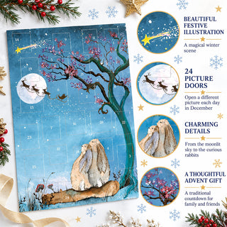 Wishing on a Star Christmas Advent Calendar, Moonlit Hares and Reindeer