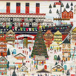 Christmas at the Port Large 3D Advent Calendar, Freestanding Village 24 Door
