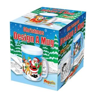 Design Your Own Christmas Mug Xmas Craft Colouring Activity Stocking Filler