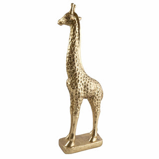 Large Gold Resin Giraffe Statue Figurine | Wildlife Safari Animal Ornament 51cm