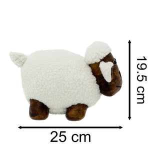 Bertie Sheep Doorstop | Faux Leather Weighted White Sheep Animal Door Stop 1.8kg