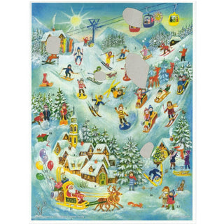 Skiing Fun, Santa Joins the Sled Ride | Traditional Christmas Advent Calendar