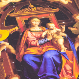 Christmas Advent Calendar Madonna Enthroned By Angels | Religious Advent Calendar Traditional Advent Calendar | Picture Advent Calendar Paper Advent Calendar