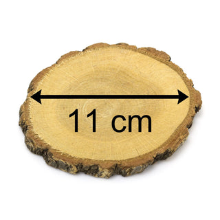 Set of 6 Natural Wood Tree Log Slices | Rustic Wedding Decorations Candle Stand | Drinks Coasters