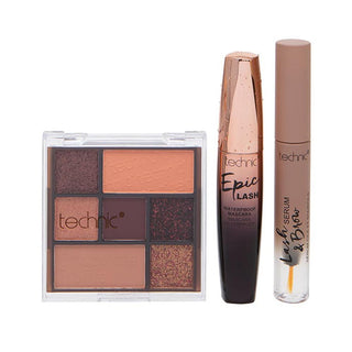 3 Piece Chocolate Truffle Eye Gift Set | Eyeshadow Mascara Lash & Brow Serum