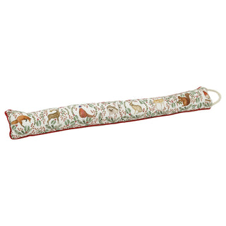 Woodland Animal Christmas Draught Excluder, 94cm Festive Door Draught Stopper