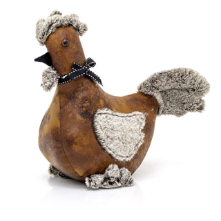 Cooper Cockerel Doorstop | Faux Leather Weighted Rooster Bird Door Stop 1.8kg