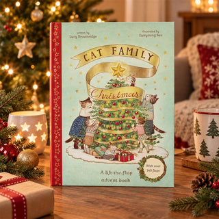 Cat Family Christmas Advent Calendar Lift-the-Flap Book, 24-Page Advent Book