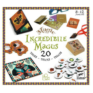 Djeco DJ09962 Magic Box Incredible Magus | Childs Magic Set 20 Magic Tricks