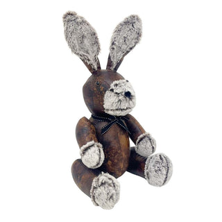 Wilfred Rabbit Door Stop, 41cm Faux Leather Fabric Animal Doorstop - 1.8kg