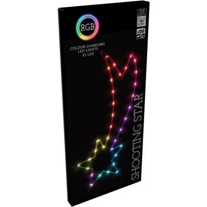 Shooting Star LED RGB Light | 35 LED Colour Changing Star Decoration ...