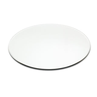 30cm Round Glass Coaster Decorative | Mirror Glass Display Candle Plate | Mirrored Candle Tray Vanity Perfume Tray