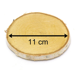 Set of 6 Natural Wood Tree Log Slices | Rustic Wedding Decorations Candle Stand | Drinks Coasters