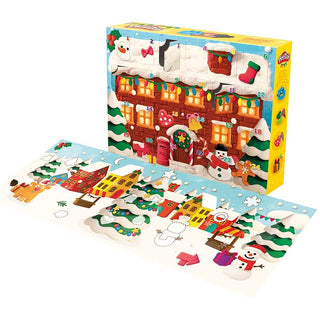 Play-Doh 24-Day Christmas Advent Calendar, 24 Cans, 16 Tools & Snowy Playmat
