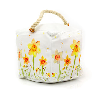 Square Spring Daffodil Doorstop Country Life Door Stopper Floral Cube Door Stop