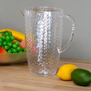 2L Bubble Effect Water Jug | Outdoor Plastic Drinks Pitcher Picnic Jug with Lid