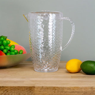2L Bubble Effect Water Jug | Outdoor Plastic Drinks Pitcher Picnic Jug with Lid