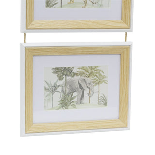 3 - Aperture Safari Animal Pictures for Wall, Set of 3 Picture Frames Wall Art Set
