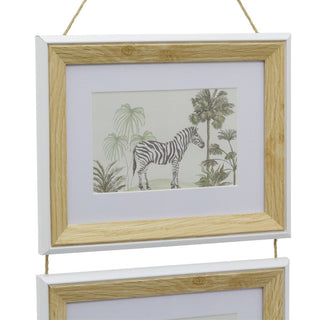 3 - Aperture Safari Animal Pictures for Wall, Set of 3 Picture Frames Wall Art Set