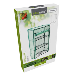 3 Tier Mini Greenhouse, 80cm Portable Indoor Outdoor Plant Grow House with Cover