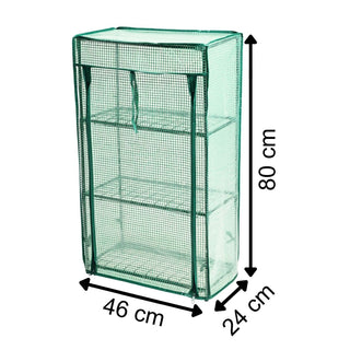3 Tier Mini Greenhouse, 80cm Portable Indoor Outdoor Plant Grow House with Cover