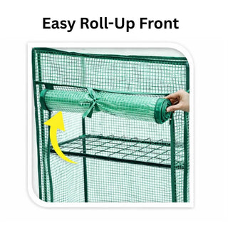 3 Tier Mini Greenhouse, 80cm Portable Indoor Outdoor Plant Grow House with Cover