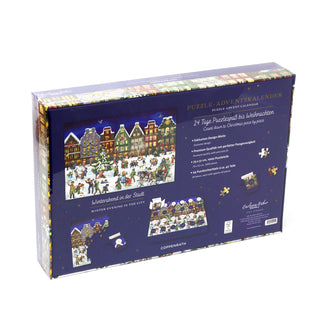 Winter Evening In The Town Christmas Advent Calendar Jigsaw Puzzle 1000 Piece