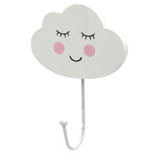 Childrens White Wooden Cloud Shaped Wall Hook Childs Bedroom Nursery Cloud Hook