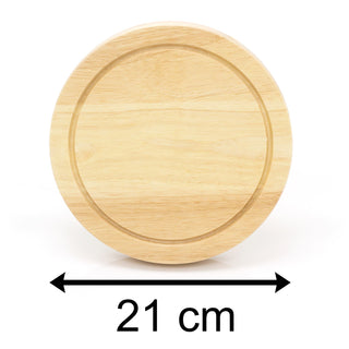 21cm Round Wooden Cheese Board | Cheese Serving Platter Set | Charcuterie Platter And Serving Meat Board