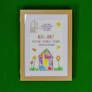 Kids Artwork Display Frame | Front Opening A4 Childrens Wall Art Storage Frame