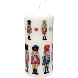 Nutcracker Christmas Pillar Candle | Festive Candle Nutcracker Design - 13cm