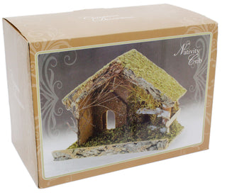 Traditional Rustic Stable Barn Christmas Decoration For Nativity Figures
