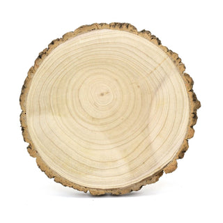 31cm Wooden Tree Trunk Rustic Cake Stand | Large Wedding Birthday Cake Round Display Board | Serving Platter Table Centerpiece
