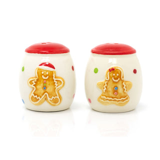 Christmas Gingerbread Salt & Pepper Shakers | White Ceramic Salt And Pepper Pots