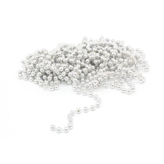 7.5m Silver Bead Chain | Christmas Tree Bead Garland Decoration | Bead String Christmas Decorations