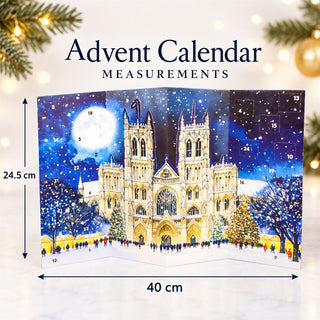Christmas Carol Service Advent Calendar, 3D York Minster Gold Foil Design