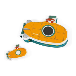 Janod My Submarine Bath Book | Floating Submarine Bathtime Story Water Toy 12m+