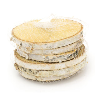 Set of 6 Natural Wood Tree Log Slices | Rustic Wedding Decorations Candle Stand | Drinks Coasters