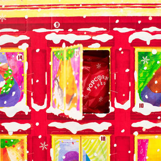Gourmet Popcorn Christmas Advent Calendar, 24 Bags 12 Flavours Vegetarian
