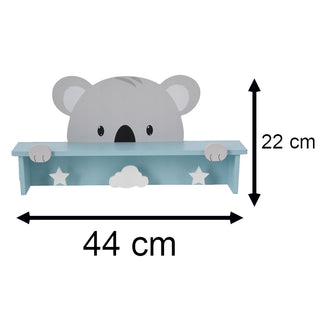 Children's Cute Animal Wooden Coat Rack | Kids Bedroom Nursery Coat Hooks - Koala